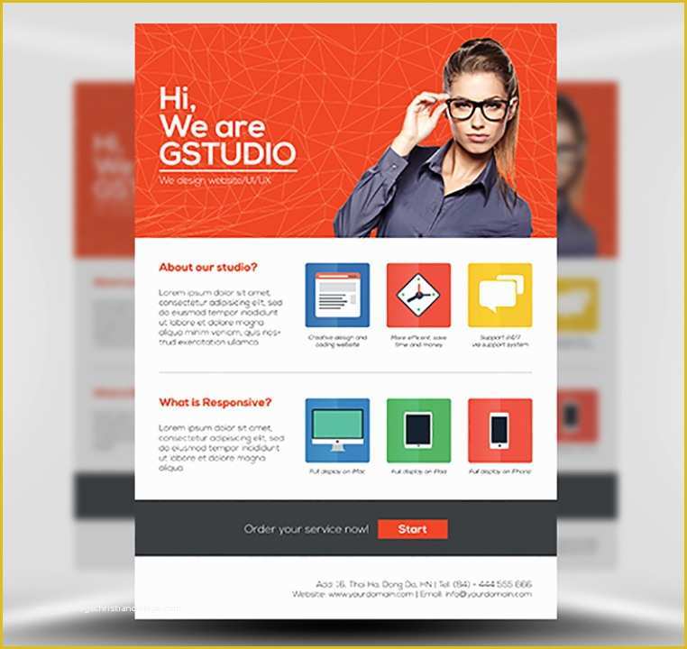 Photo Studio Website Templates Free Download Of Flat Style Web Design Studio Flyer Template Flyerheroes