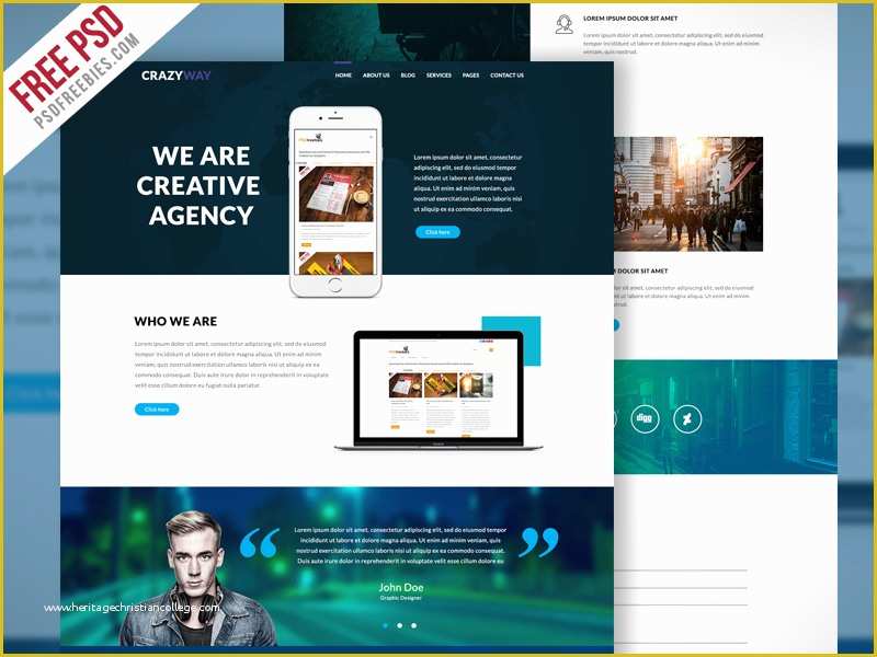 Photo Studio Website Templates Free Download Of Freebie Creative Agency Website Template Free Psd by Psd