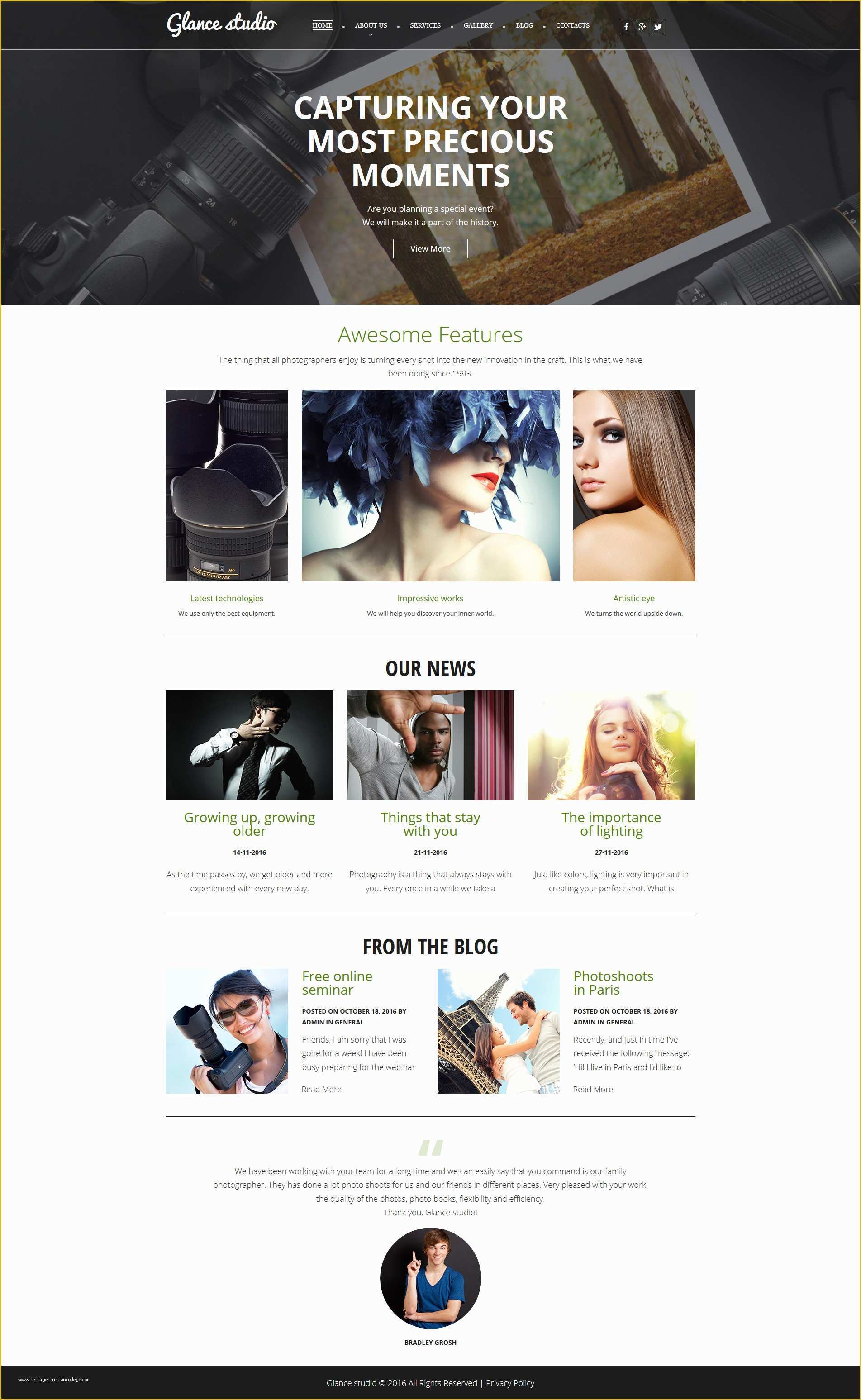 Photo Studio Website Templates Free Download Of Studio Responsive Gallery Template