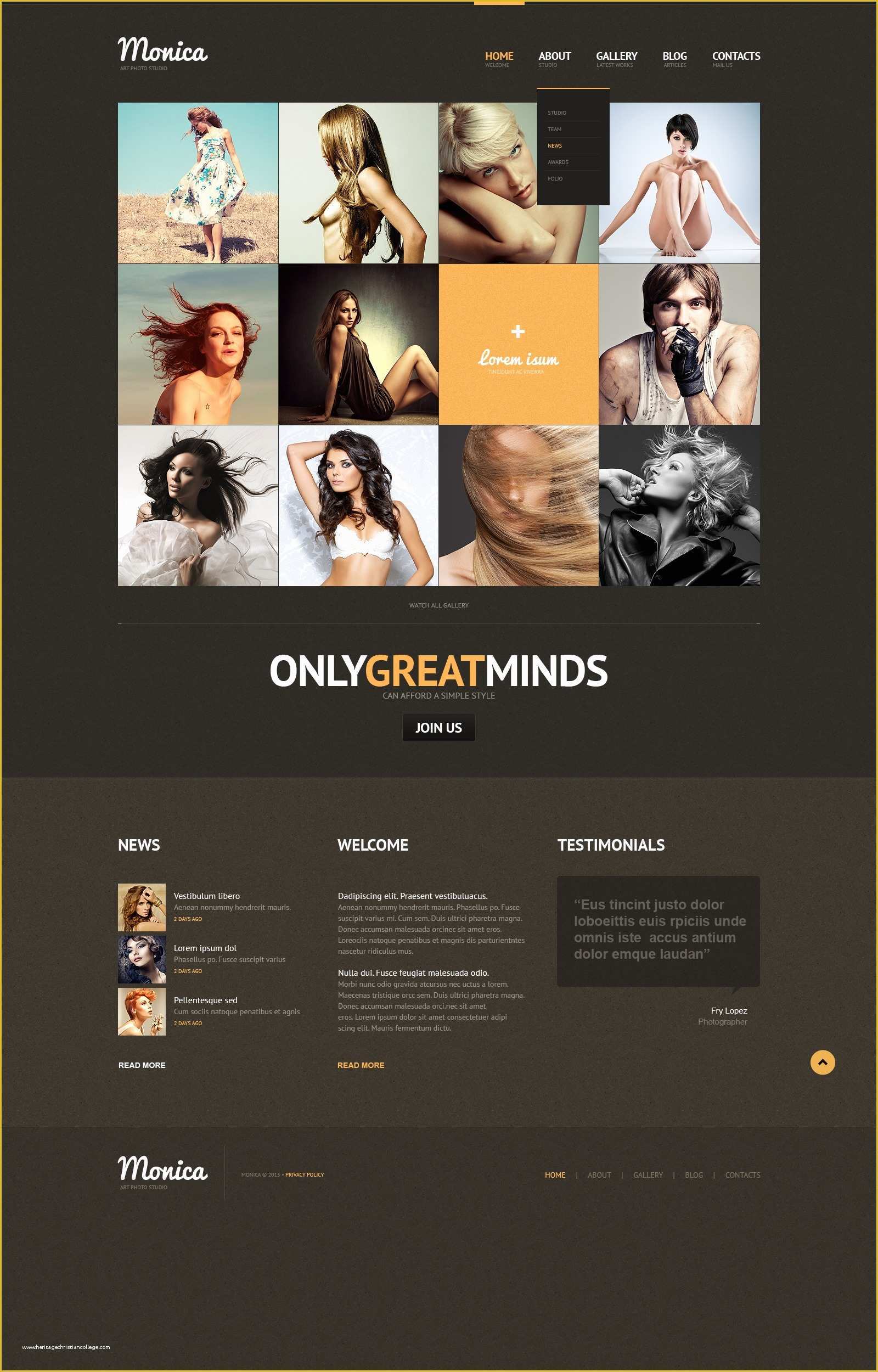 Photo Studio Website Templates Free Download Of Studio Responsive Website Template