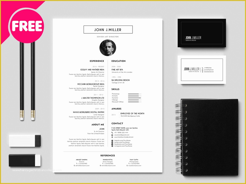 Photo Templates Free Download Of Best Free Resume Cv Template by Mohammed Shahid