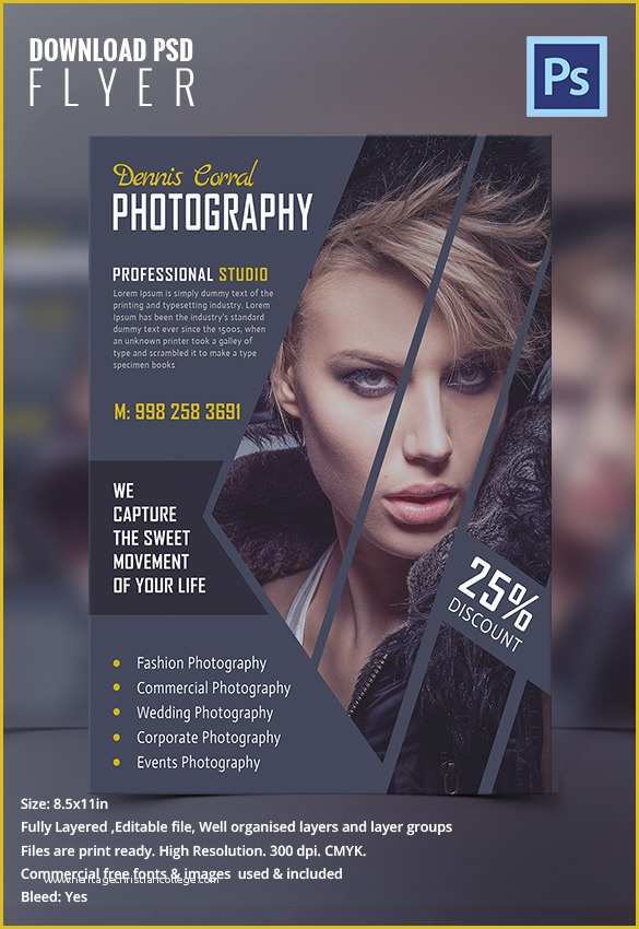 Photography Ad Template Free Of Elegant Flyer Template – 48 Free Psd format Download