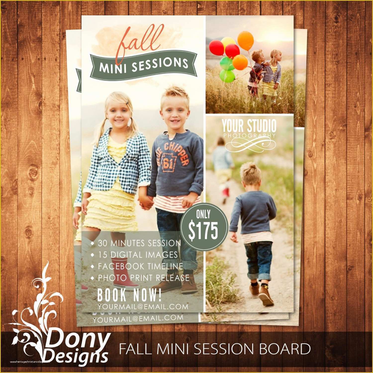 Photography Ad Template Free Of Fall Mini Session Graphy Marketing Board Newsletter