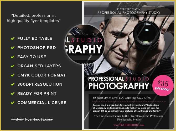 Photography Ad Template Free Of Free Graphy Flyer Template Flyerheroes