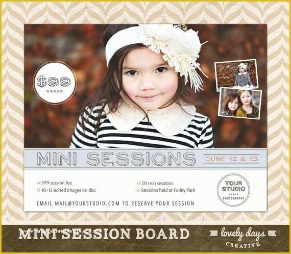 Photography Ad Template Free Of Graphy Mini Session Template Board by Lovelydayscreative