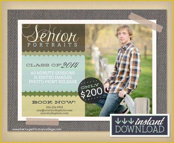 Photography Ad Template Free Of Senior Portraits Mini Session Graphy Template Photo
