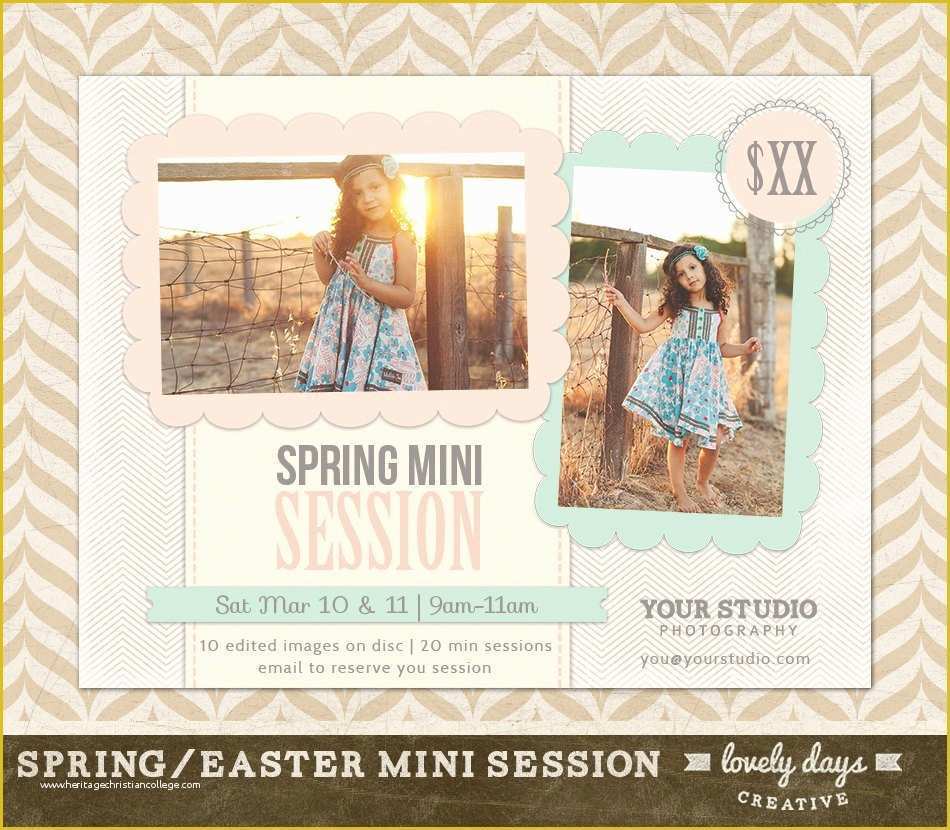 Photography Ad Template Free Of Spring Mini Session Marketing Board Flyer Ad by