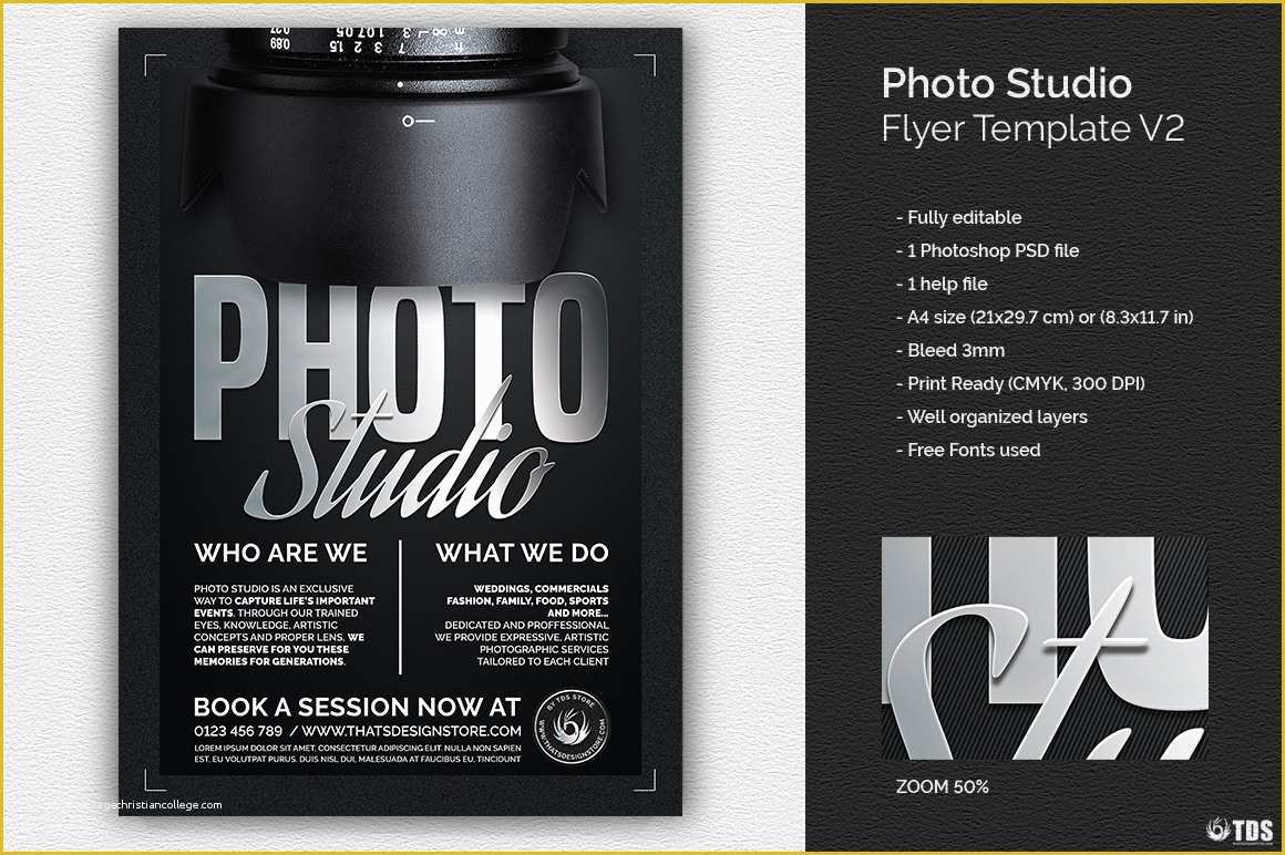 Photography Ad Template Free Of Studio Flyer Template for Shop Design Psd V2
