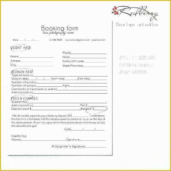 Photography Booking form Template Free Of Free Grapher Essentials Marketing Bundle Includes