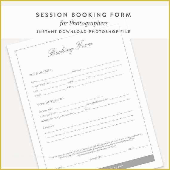 Photography Booking form Template Free Of Graphy Template Client Booking form Graphy forms