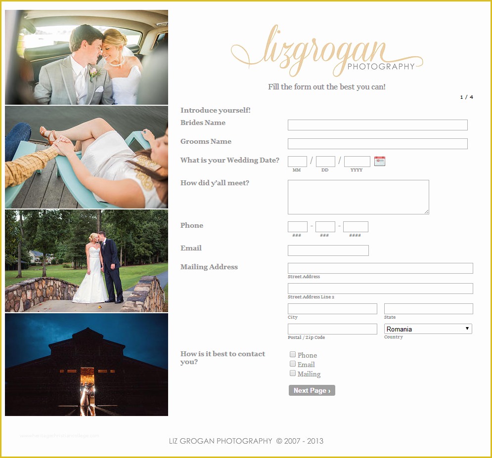 Photography Booking form Template Free Of Web forms for Graphers