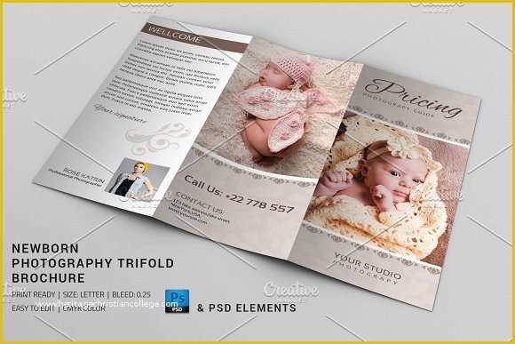 Photography Brochure Templates Free Of Newborn Graphy Brochure V612 Brochure Templates On