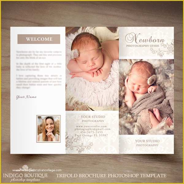 Photography Brochure Templates Free Of Newborn Graphy Trifold Brochure Template Client