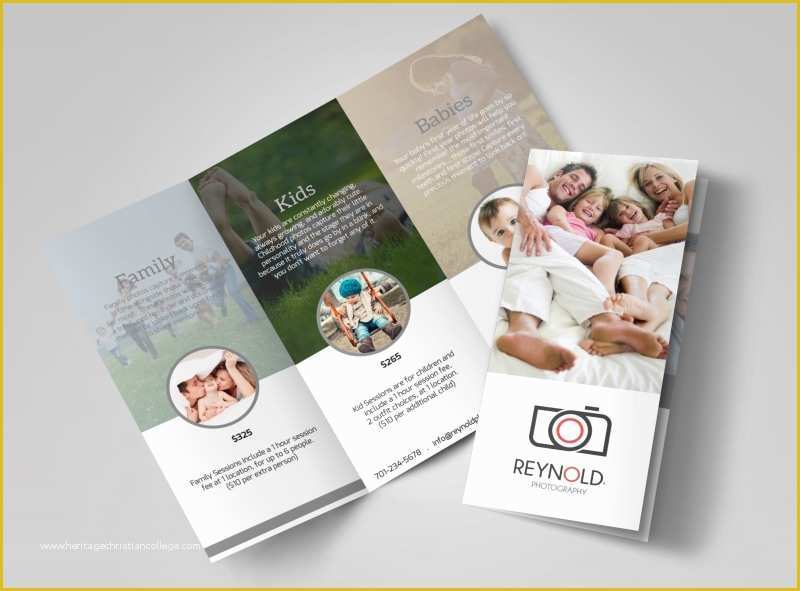 Photography Brochure Templates Free Of Reynolds Family Graphy Tri Fold Brochure Template