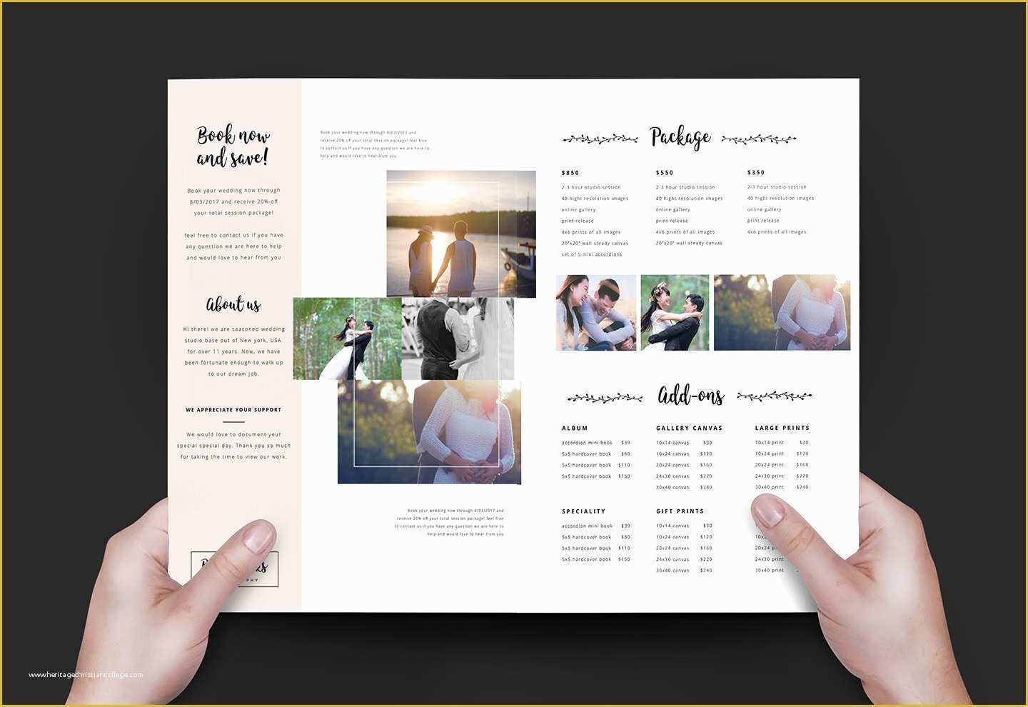 Photography Brochure Templates Free Of Wedding Grapher Brochure Template for Shop