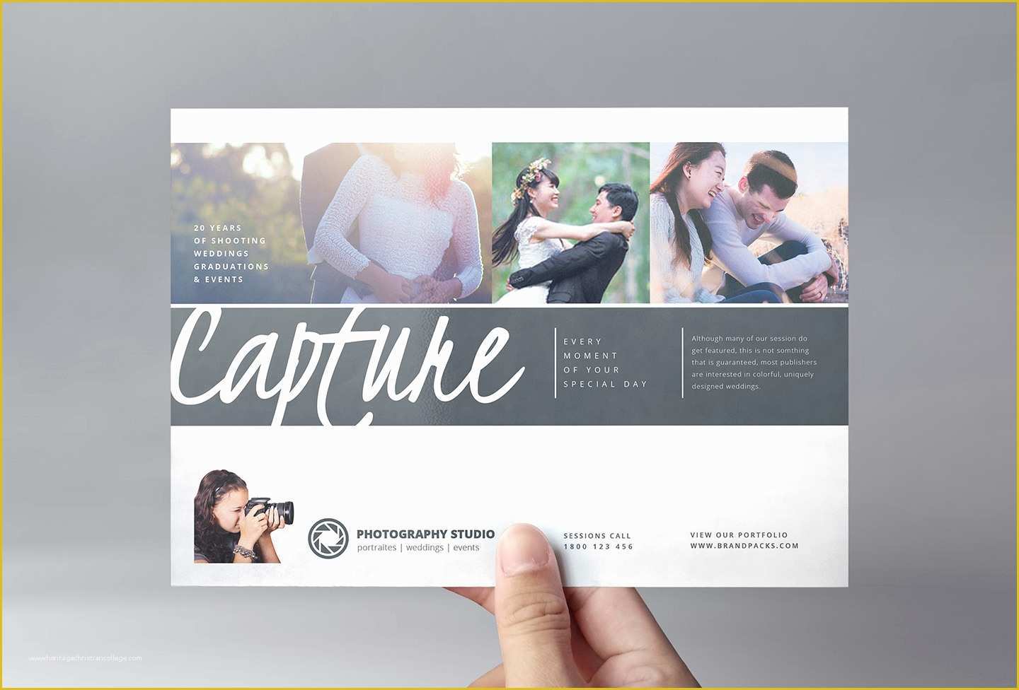 Photography Brochure Templates Free Of Wedding Grapher Flyer Template V3 Brandpacks