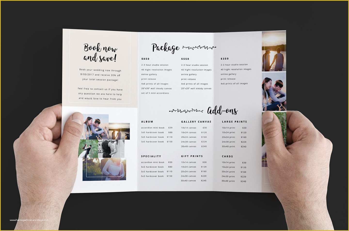 Photography Brochure Templates Free Of Wedding Grapher Trifold Brochure Template for