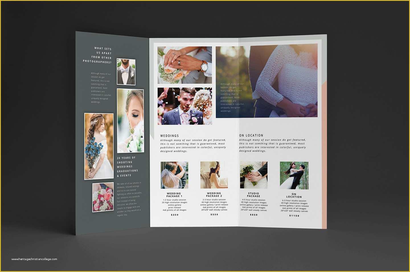 Photography Brochure Templates Free Of Wedding Grapher Trifold Brochure Template V3 Brandpacks