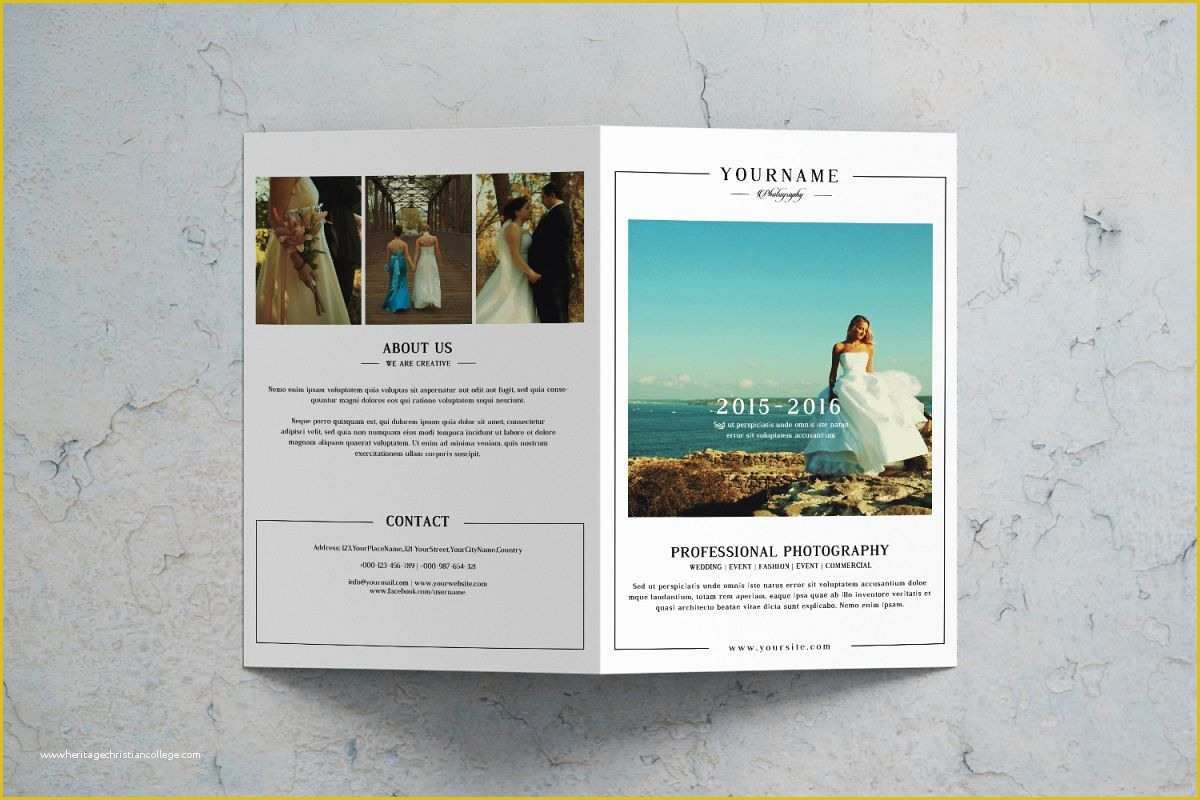 Photography Brochure Templates Free Of Wedding Graphy Brochure Template