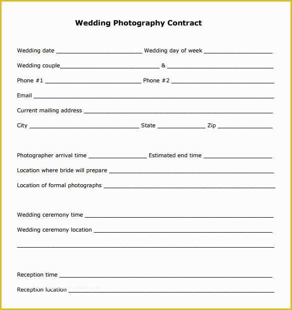 Photography Contract Template Free Of 18 Graphy Contract Templates – Pdf Doc