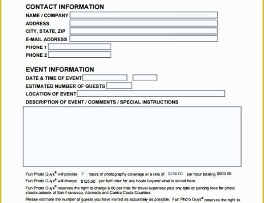 Photography Contract Template Free Of 18 Graphy Contract Templates – Pdf Doc