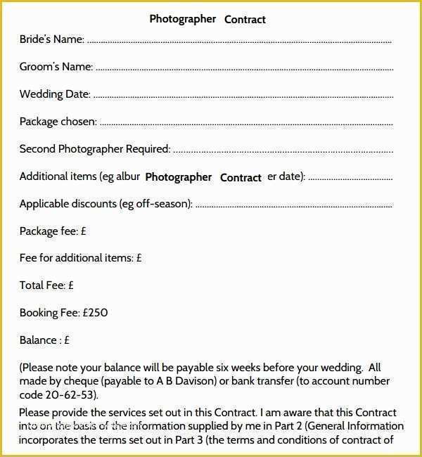 Photography Contract Template Free Of 25 Best Ideas About Graphy Contract On Pinterest