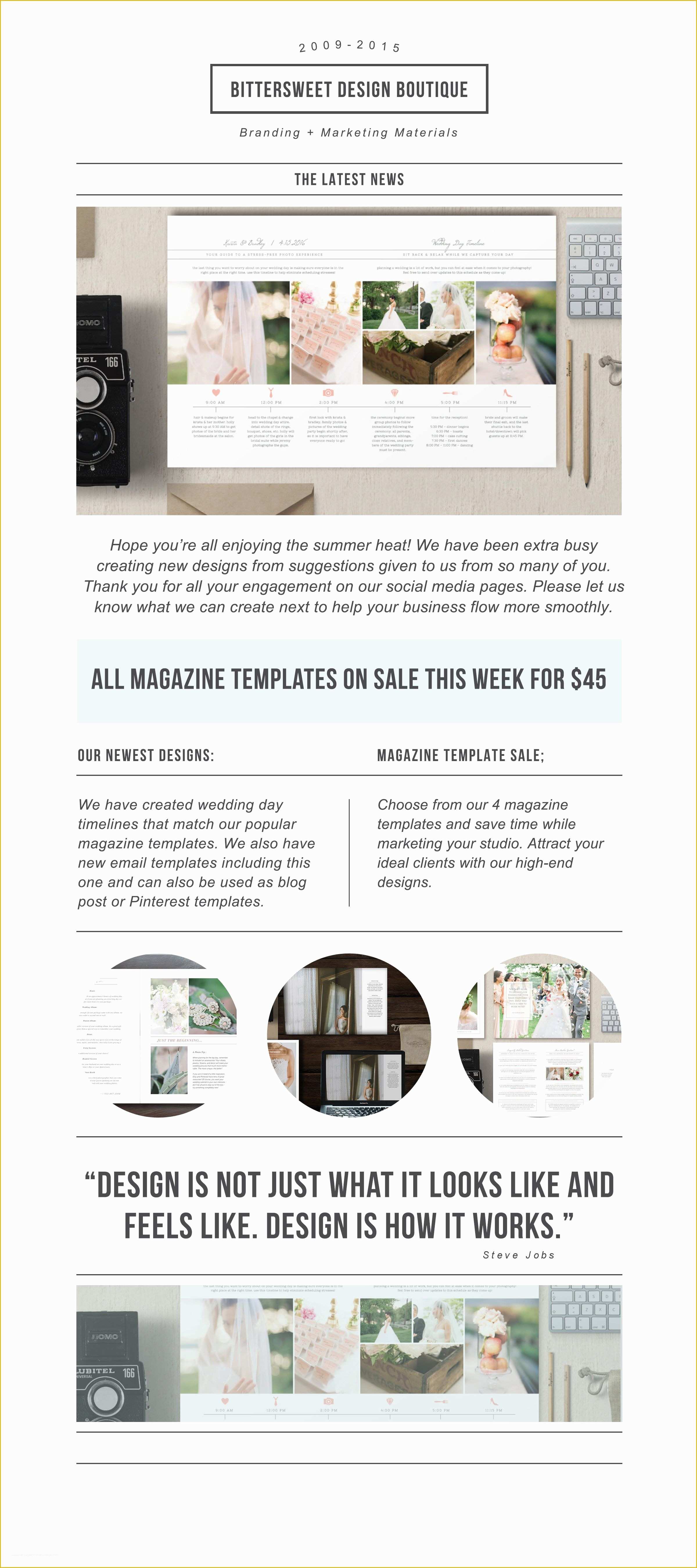 Photography Email Templates Free Of Graphy Newsletter Template for Email & Pinterest