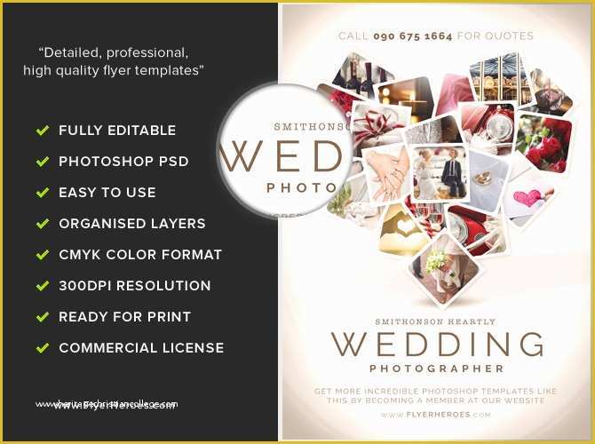 Photography Flyer Template Free Of Wedding Grapher Flyer Template Flyerheroes