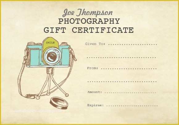 Photography Gift Certificate Template Free Of 12 Sample attractive Graphy Gift Certificate