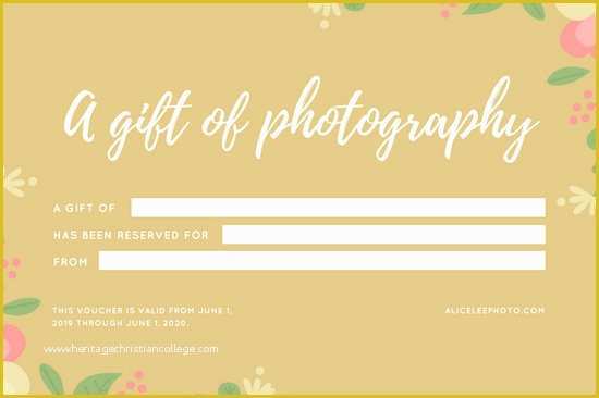 Photography Gift Certificate Template Free Of Birthday Gift Certificate Templates Canva
