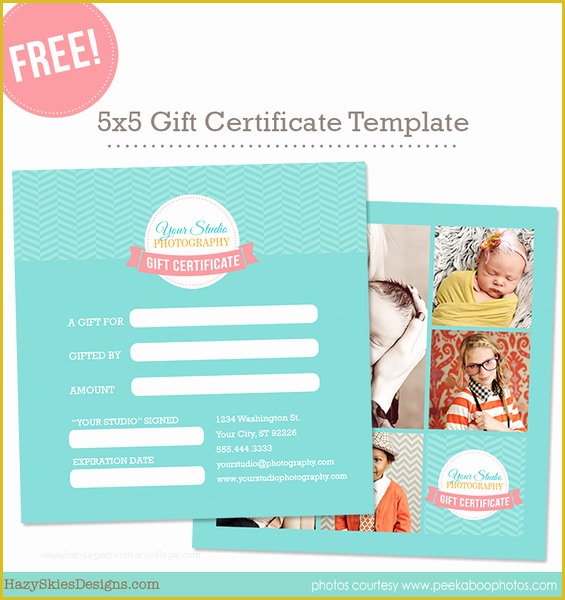 Photography Gift Certificate Template Free Of Free Gift Card Template for Graphers