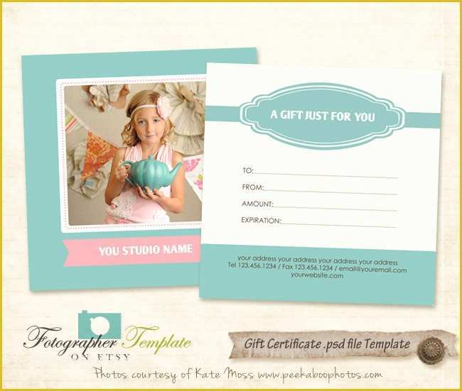 Photography Gift Certificate Template Free Of Gift Certificate Card Template Graphy Templates G112