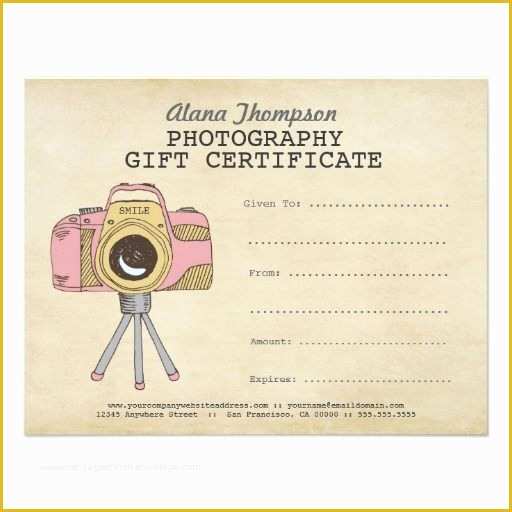 Photography Gift Certificate Template Free Of Grapher Graphy Gift Certificate Template