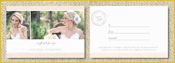 Photography Gift Certificate Template Free Of Sale Gift Card Template for Wedding Graphers