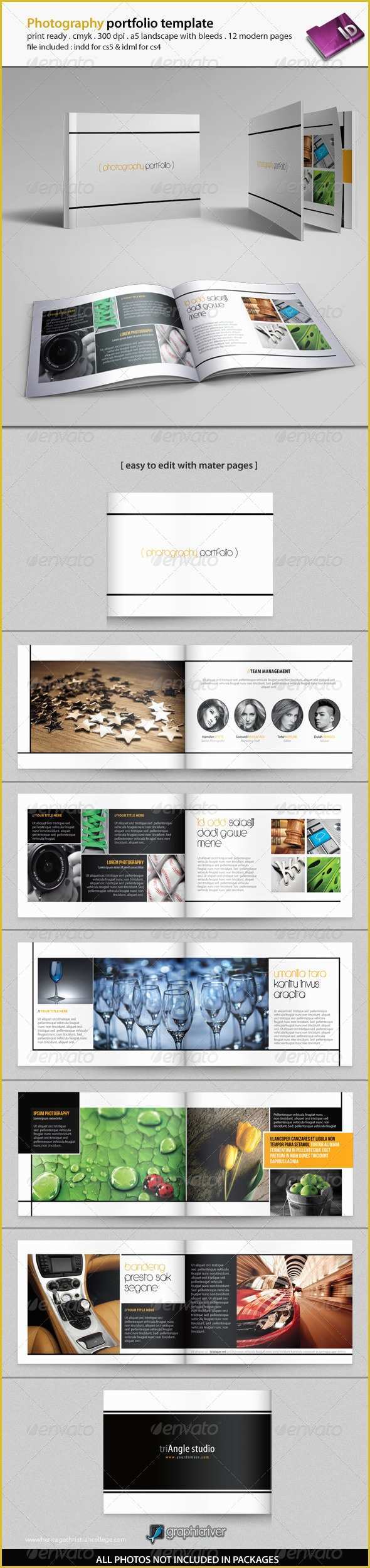 Photography Portfolio Template Indesign Free Of Indesign A3 Portfolio Template Dondrup