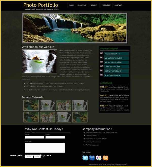 Photography Portfolio Website Templates Free Of Free Graphy Portfolio Web Template – Portfolio