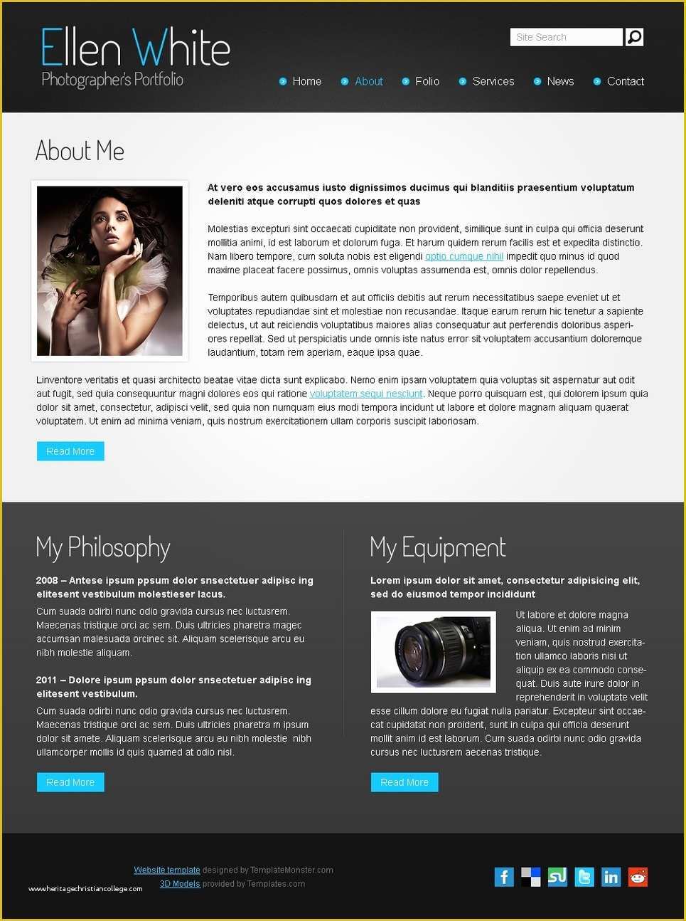 Photography Portfolio Website Templates Free Of Free Website Template Grapher S Portfolio