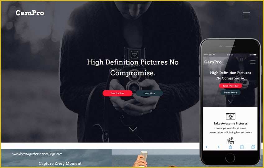 Photography Portfolio Website Templates Free Of Gallery Mobile Website Templates