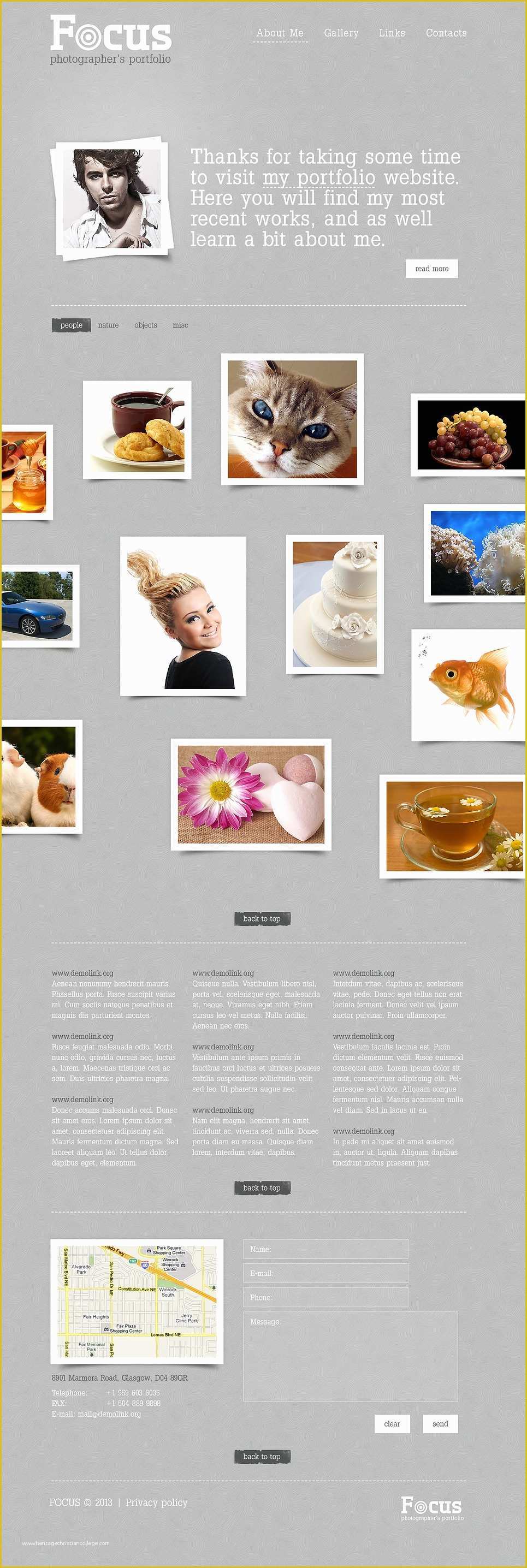 Photography Portfolio Website Templates Free Of Grapher Portfolio Website Template