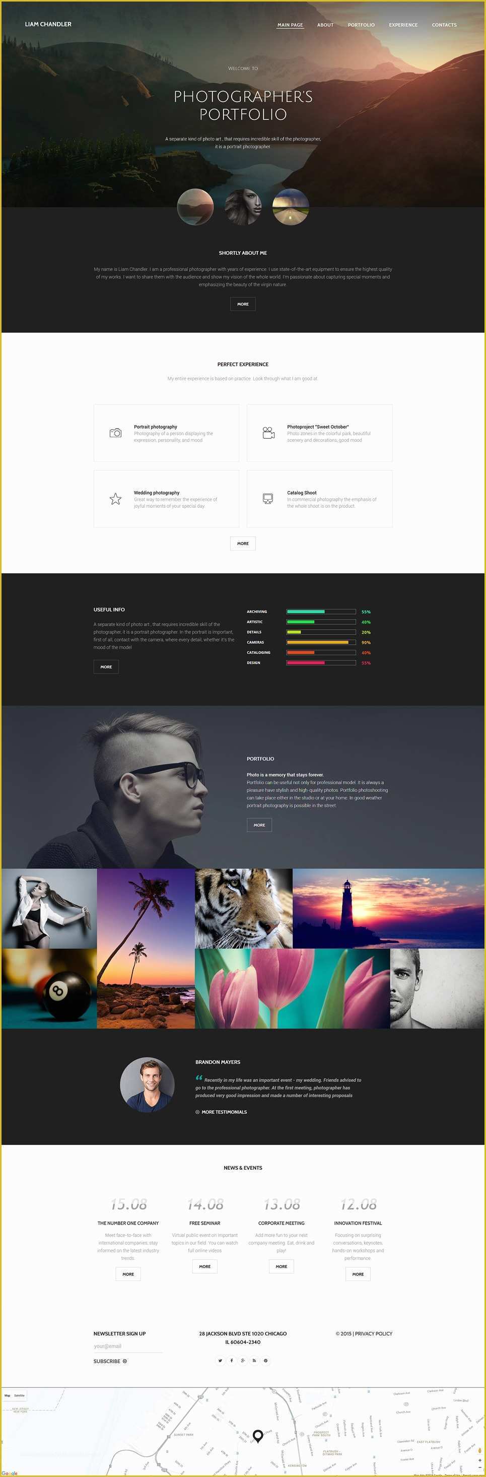 Photography Portfolio Website Templates Free Of Grapher Portfolio Website Template