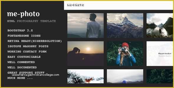 Photography Portfolio Website Templates Free Of Mephoto Graphy &amp; Portfolio HTML Template by