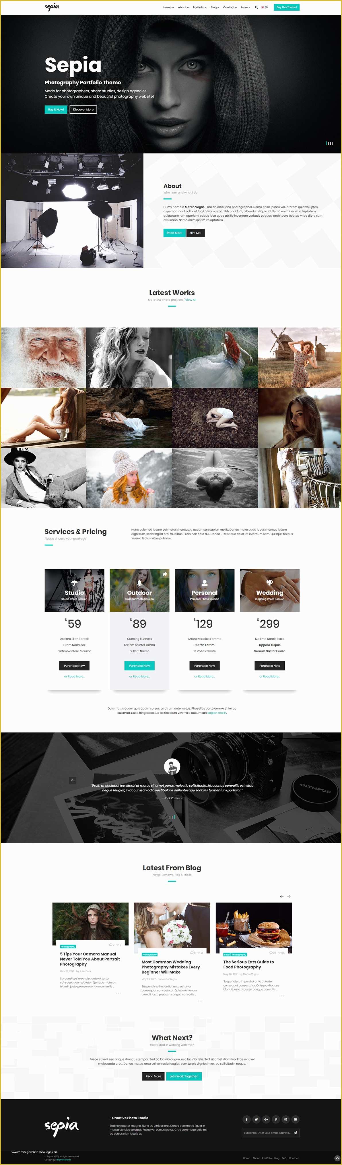 Photography Portfolio Website Templates Free Of Sepia Graphy Portfolio HTML Website Template by