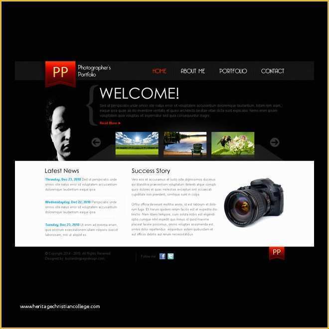 Photography Portfolio Website Templates Free Of Simple and Clean Photographers Portfolio Website Template