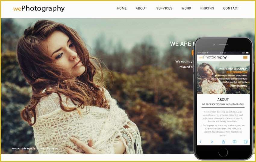 Photography Portfolio Website Templates Free Of We Graphy A Grapher Portfolio Flat Bootstrap