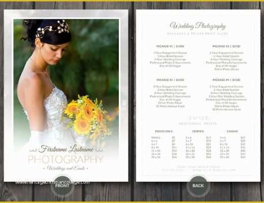 Photography Price List Template Free Of 40 Psd Wedding Templates Free Psd format Download