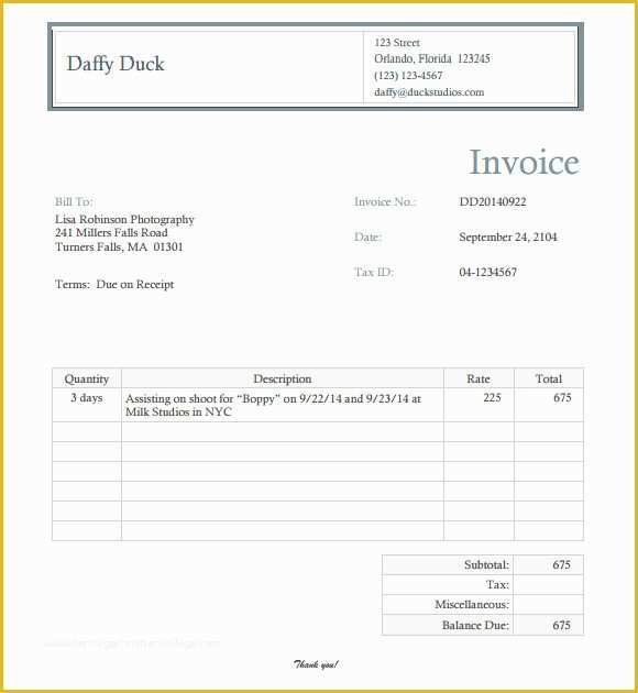 Photography Templates Free Of 8 Graphy Invoice Samples Examples Templates