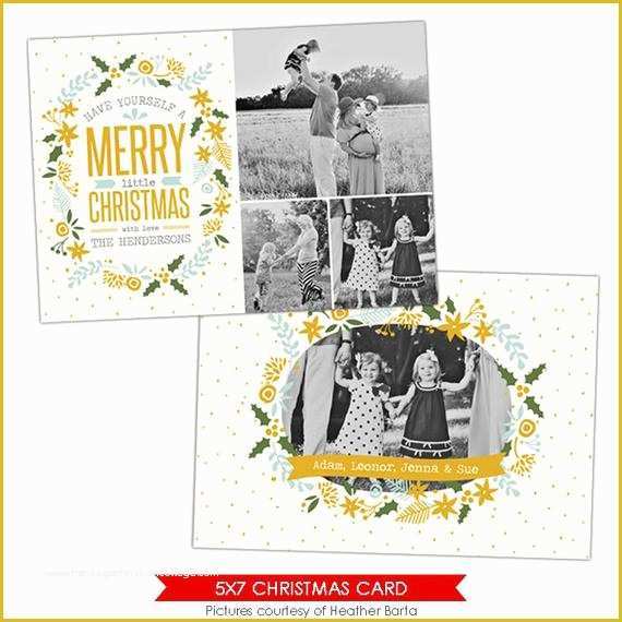 Photoshop Christmas Card Templates Free Download Of Instant Download Christmas Holiday Card Shop Template