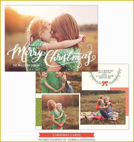 Photoshop Christmas Card Templates Free Download Of Merry Christmas Card Shop Template Instant Download