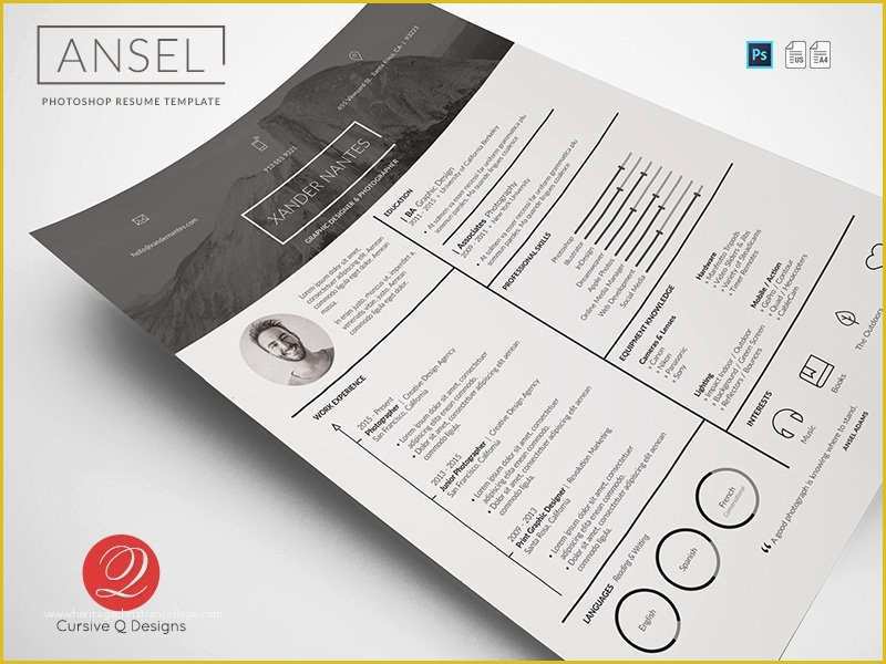 Photoshop Resume Template Free Of Ansel Shop Resume Template Resume Templates