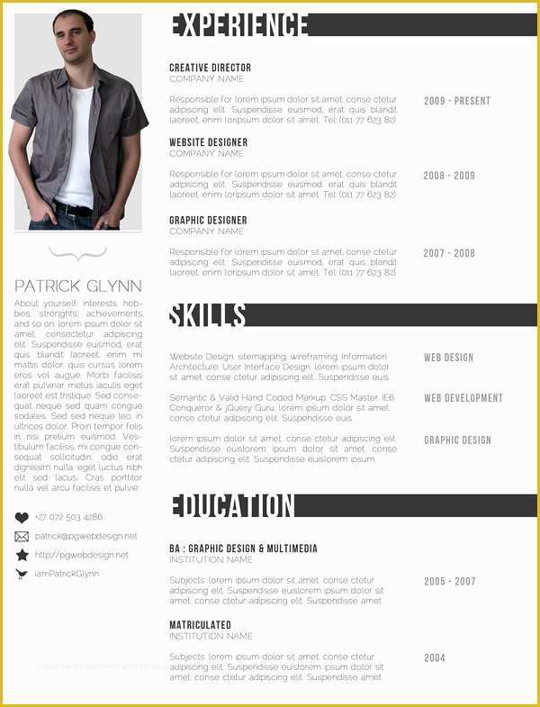 Photoshop Resume Template Free Of Free Creative & Professional Photoshop Cv Template